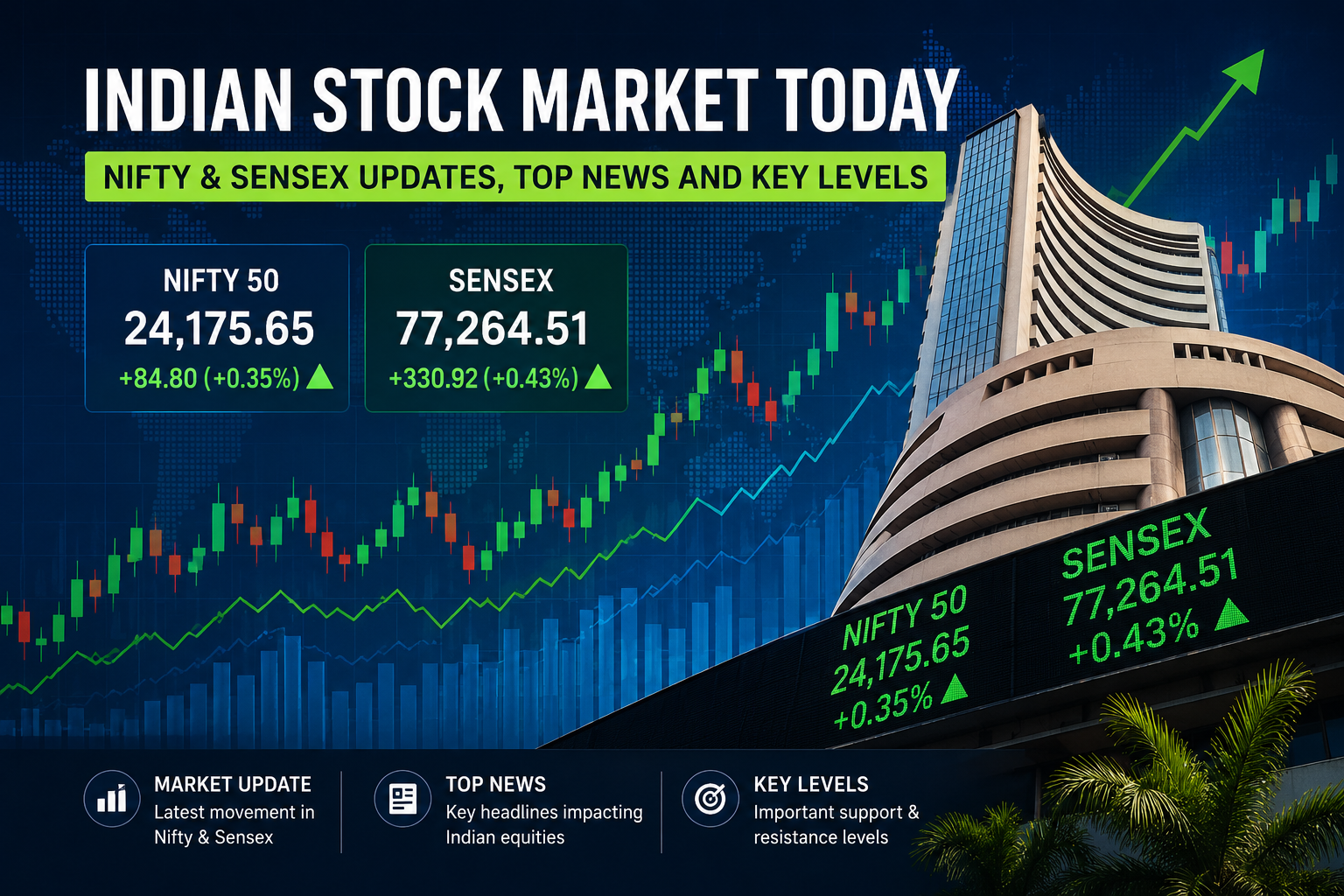 Indian Stock Market Today: Nifty & Sensex Updates, Top News and Key Levels